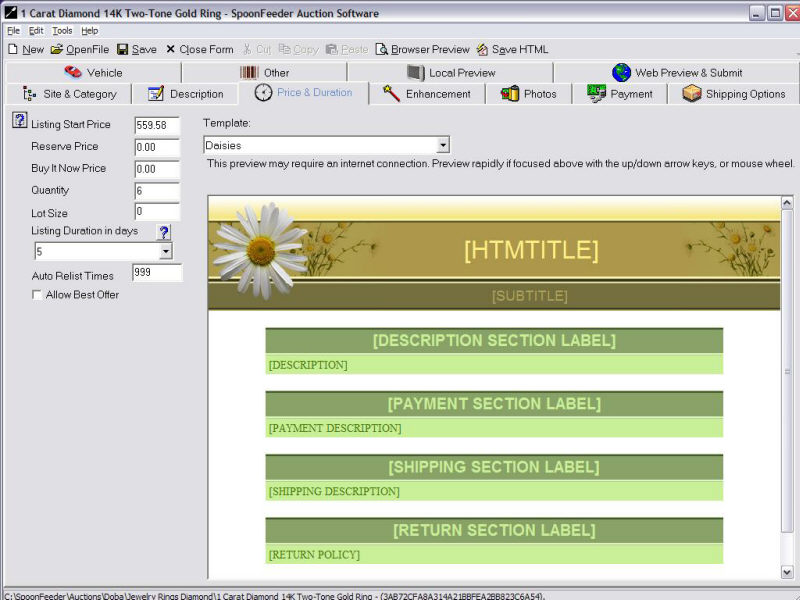 SpoonFeeder's Leading Auction Listing and Management Software